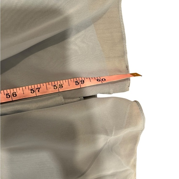 Azazie Demi one shoulder lace full length bridesmaid dress dusty blue size A14 - Picture 8 of 8